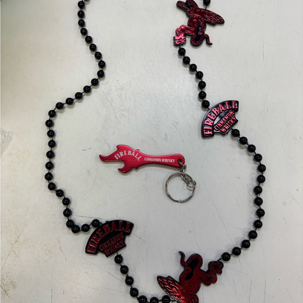 Fireball Cinnamon Whiskey Beaded Necklace